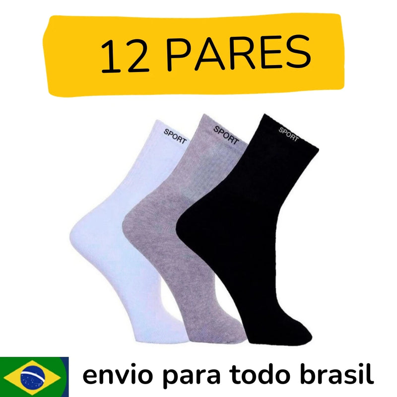 Kit 12 Pares de Meia Masculina