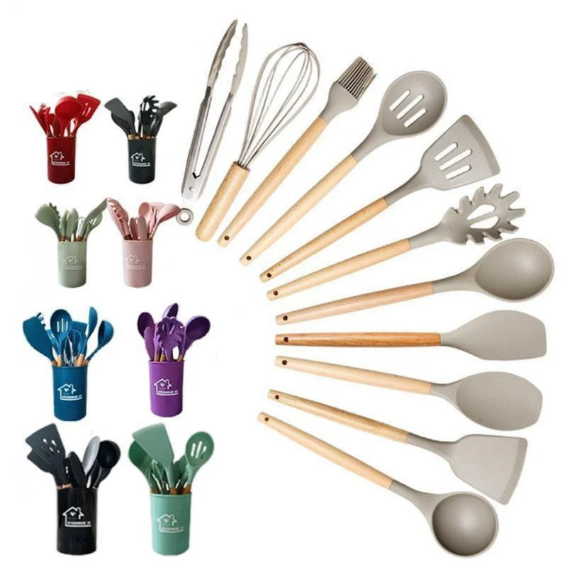 Kit Utensílios de Cozinha - 12 Peças