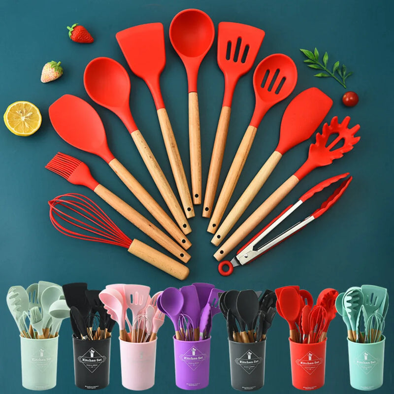 Kit Utensílios de Cozinha - 12 Peças