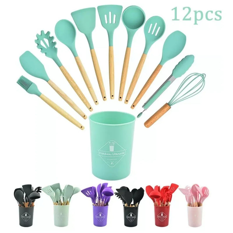 Kit Utensílios de Cozinha - 12 Peças